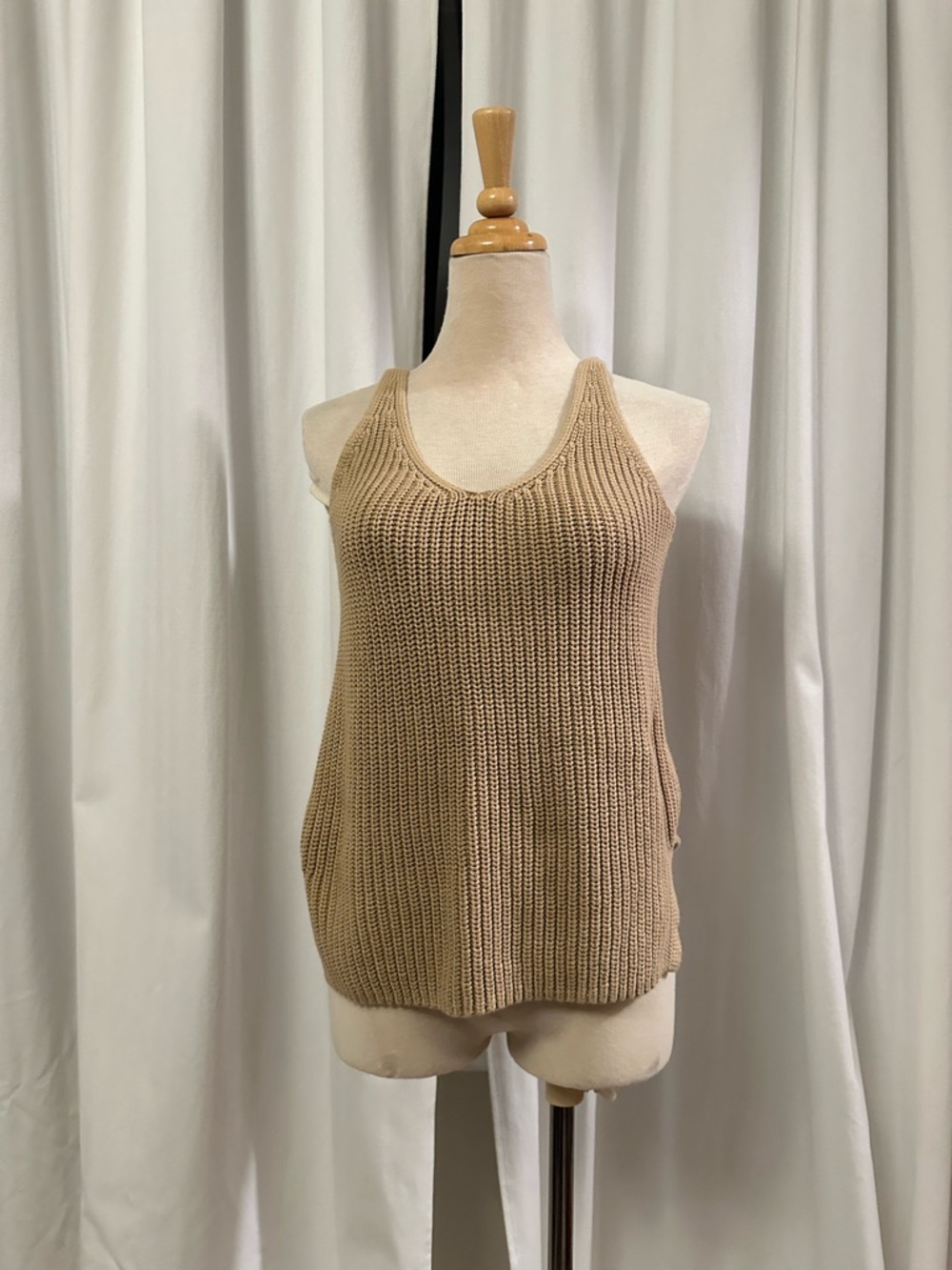 Banana Republic Beige Knit Sleeveless Top